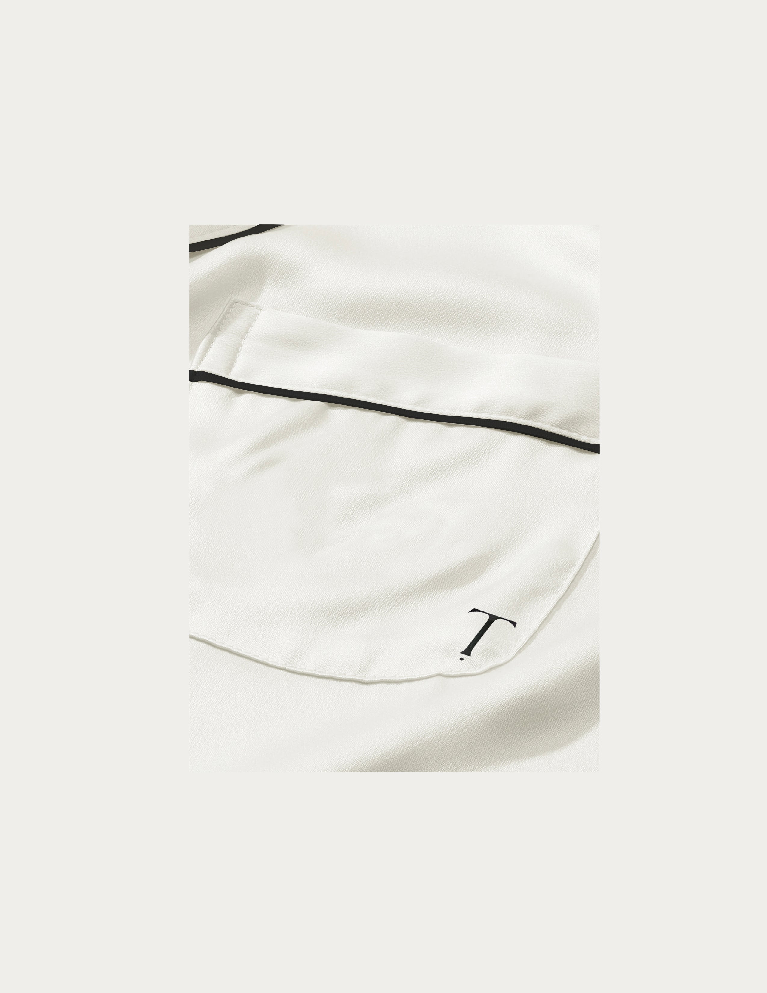 White Satin Pajama Set