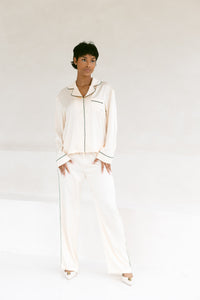 Champagne Satin Pajama Set