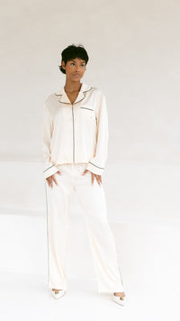 Champagne Satin Pajama Set