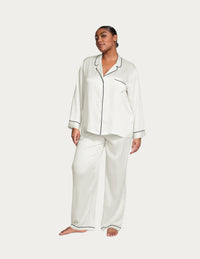 Satin White Pajama Set