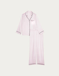 Satin Pink Pajama Set