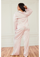 Blush Pink Satin Pajama Set