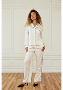 White Satin Pajama Set